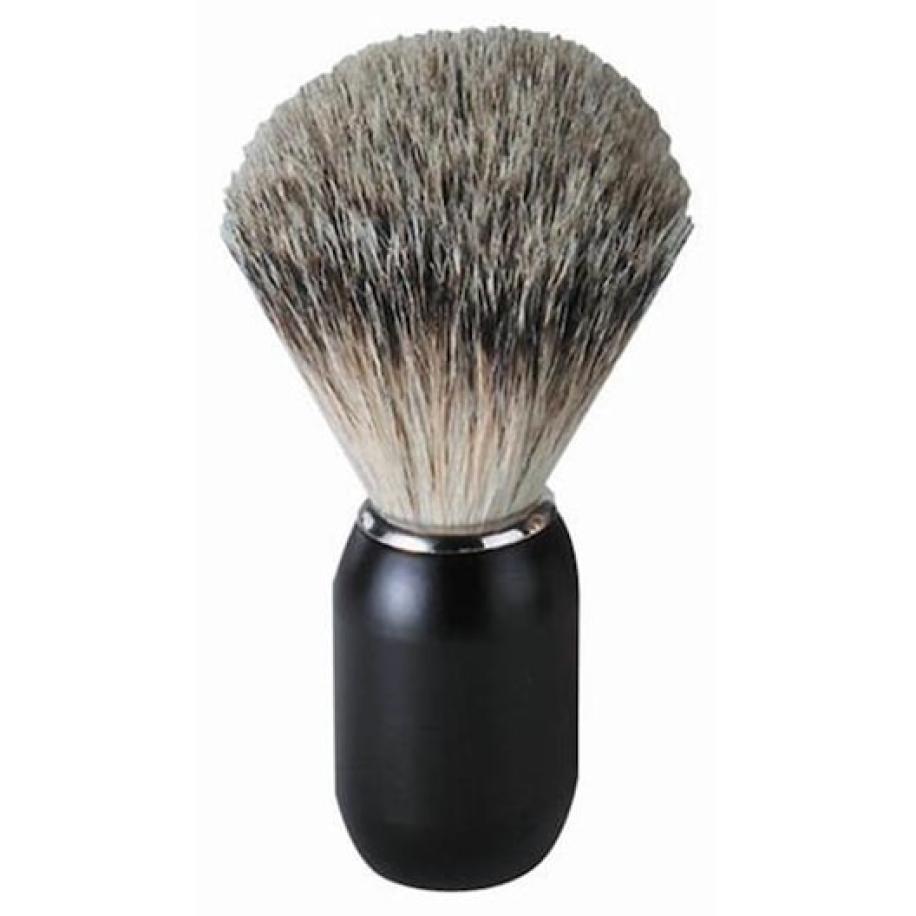 ERBE Scheerkwast dassenhaar, metalen handvat zwart mat Scheren Heren