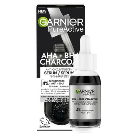 Garnier PureActive AHA + BHA Charcoal Anti-Onzuiverheden Serum