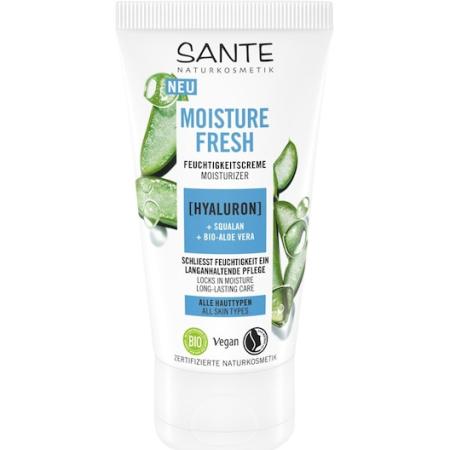 Sante Naturkosmetik Vochtinbrenger Moisture Fresh vochtinbrengende crème met hyaluronzuur, squalaan & biologische aloë vera Dagverzorging Dames 50 ml