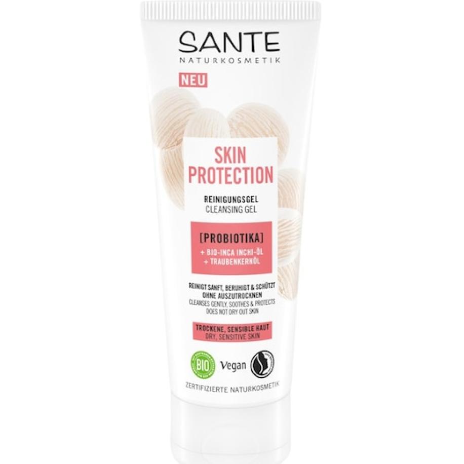 Sante Naturkosmetik Cleansing Huidbeschermende Reinigingsgel met Probiotica, Biologische Inca Inchi Olie & Druivenpitolie Dames 100 ml