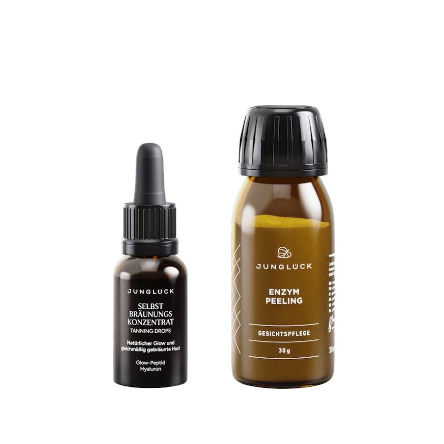 Junglück Enzym Peeling Tanning Drops - cadeauset