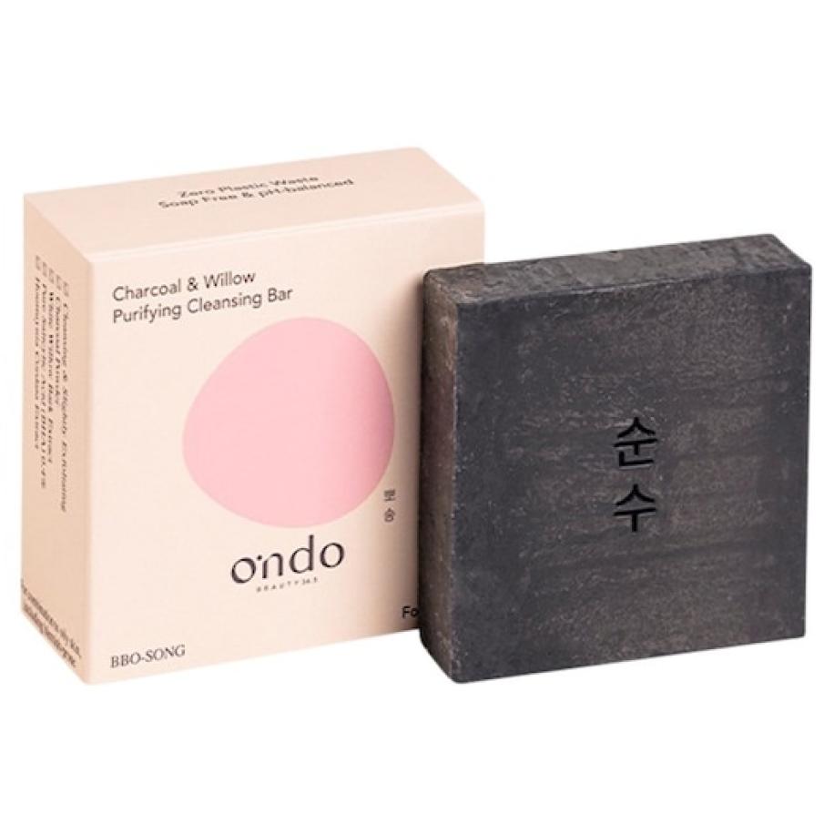 ONDO BEAUTY 36.5 Gezichtsverzorging Charcoal & Willow Purifying Cleansing Bar Gezichtszeep Dames 70 g