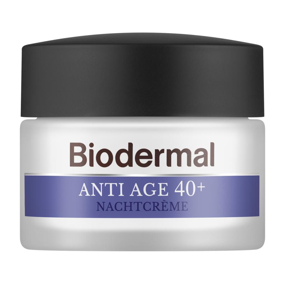 Biodermal Anti Age Nachtcrème 40+ met niacinamide & peptide
