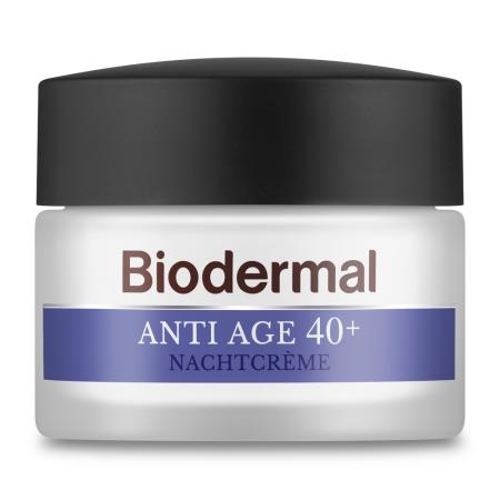 Biodermal Anti Age Nachtcrème 40+ met niacinamide & peptide