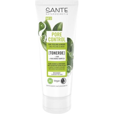 Sante Naturkosmetik Cleansing Poriecontrole 5in1 peeling & masker met klei, BHA niacinamide complex Reiniging Dames 100 ml