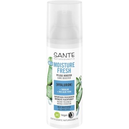 Sante Naturkosmetik Vochtinbrenger Moisture Fresh care booster met hyaluronzuur, squalaan & organische aloë vera Gezichtsverzorging Dames 50 ml