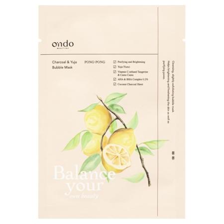 ONDO BEAUTY 36.5 Gezichtsverzorging Charcoal & Yuja Bubble Mask Reinigende maskers Dames 25 ml