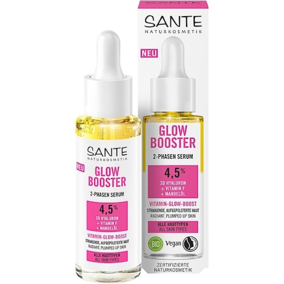 Sante Naturkosmetik Vochtinbrenger Glow Booster Vitamin Serum Dagverzorging Dames 30 ml