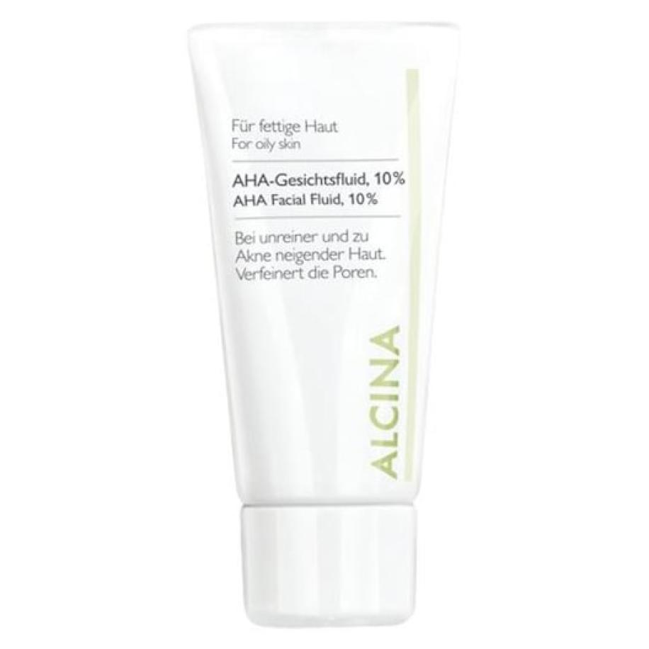 ALCINA Vette huid Aha-gezichtsfluid 10% Reinigingscrème Unisex 50 ml