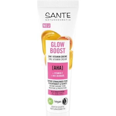 Sante Naturkosmetik Vochtinbrenger Glow Boost vitaminecrème Gezichtscrème Dames 30 ml