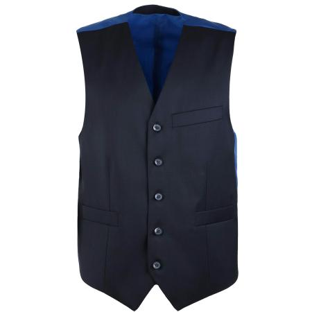 Suitable Gilet Piga Wol Donkerblauw