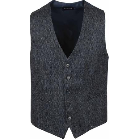 Suitable Gilet Birds Eye Navy