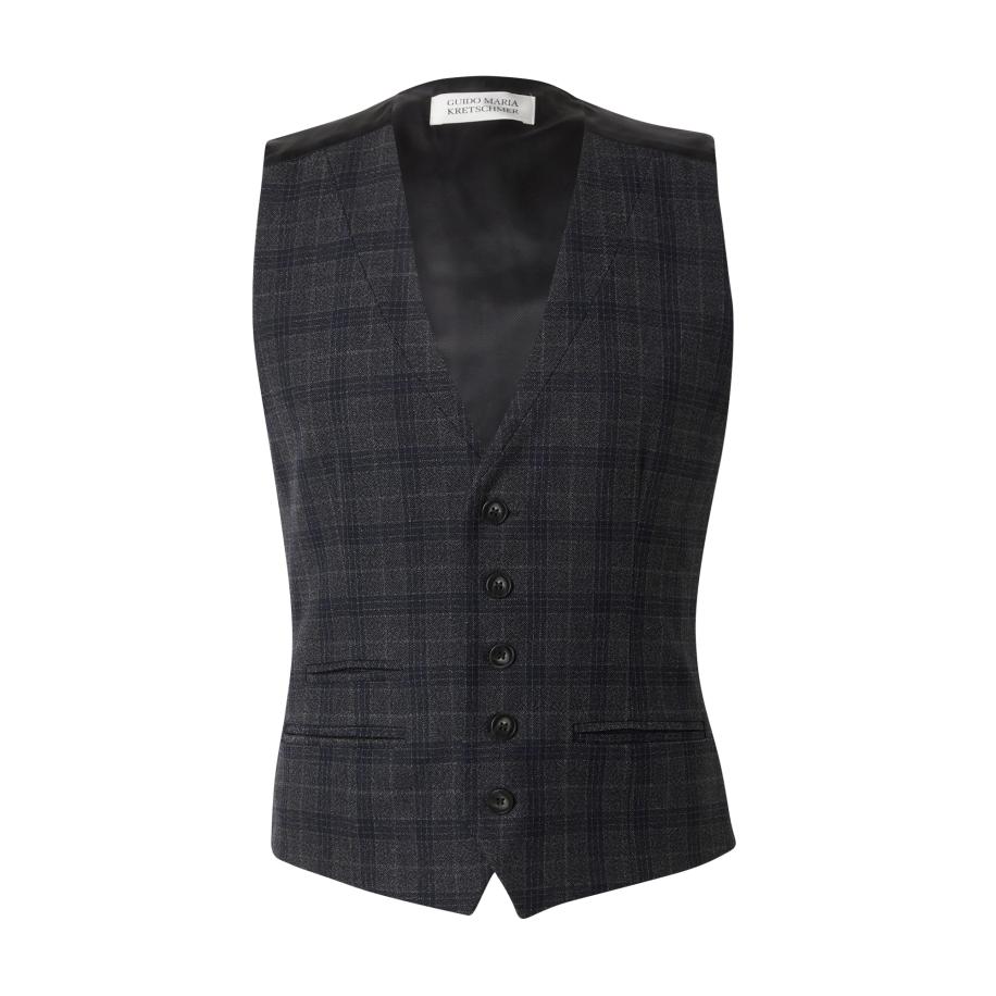 Guido Maria Kretschmer Guido Maria Kretschmer Men Gilet Sean donkerblauw / grijs / donkergrijs -