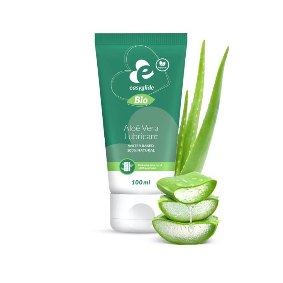 EasyGlide - Bio & Natural Glijmiddel op Waterbasis Aloë vera - 100 ml Transparant