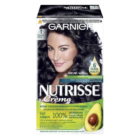 Garnier Nutrisse Crème Permanente Haarverf 1 Zwart