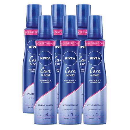 Nivea Care & Hold Styling Mousse Voordeelverpakking