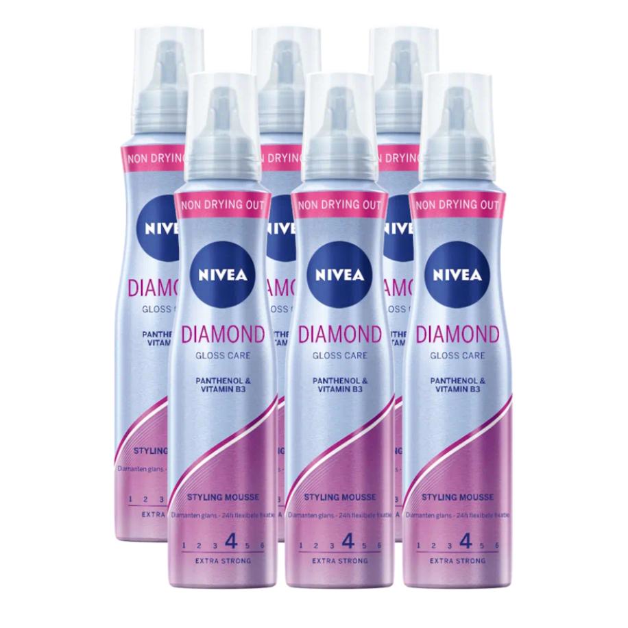 Nivea Diamond Gloss Care Styling Mousse Voordeelverpakking