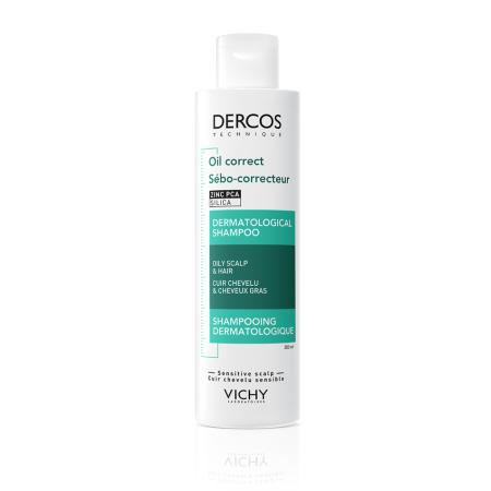 Vichy Dercos Oil Correct Dermatological Shampoo Oily Scalp & Hair