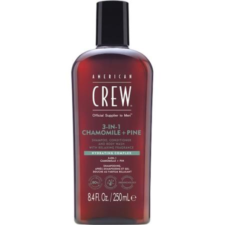American Crew Haarverzorging & lichaamsverzorging 3-in-1 Chamomile + Pine Shampoo, Conditioner and Body Wash Shampoo Heren 250 ml