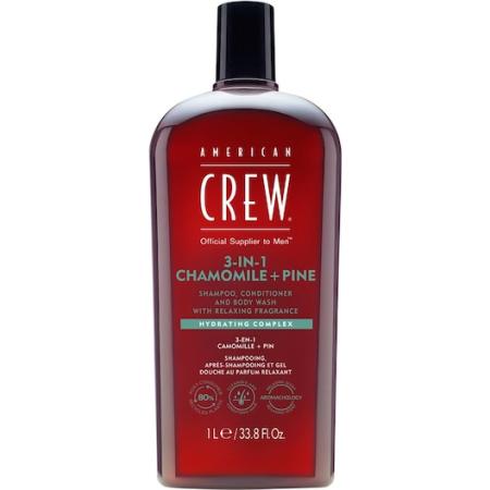 American Crew Haarverzorging & lichaamsverzorging 3-in-1 Chamomile + Pine Shampoo, Conditioner and Body Wash Shampoo Heren 1000 ml