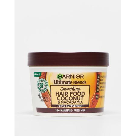 Garnier Ultimate Blends Voedende kokosnootolie voor het haar 3-in-1 haarmasker voor pluizig haar: 400 ml-Geen kleur