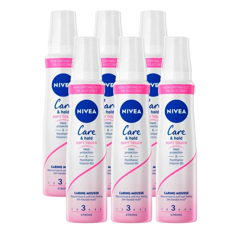 Nivea Care & Hold Soft Touch Caring Mousse Multiverpakking