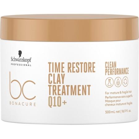 Schwarzkopf Professional Q10+ Time Restore Clay Treatment Haarmaskers Dames 500 ml