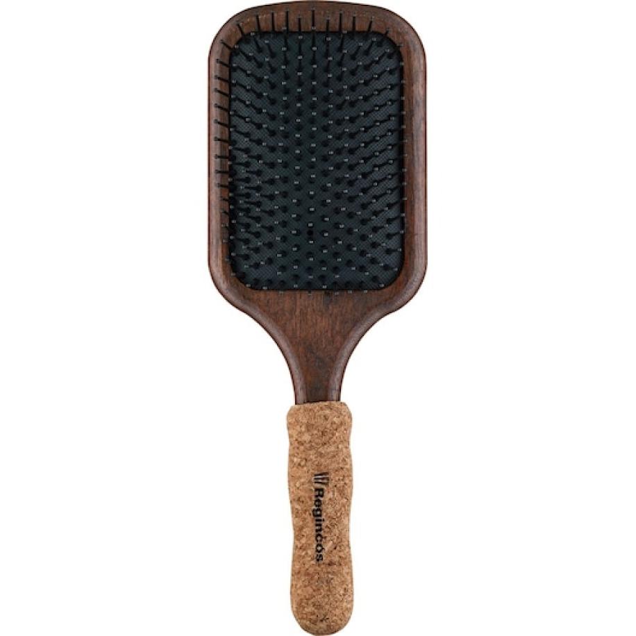 Regincós Handgreep van kurk Peddelborstel nylon 13-rij Platte en Paddle brushes Unisex