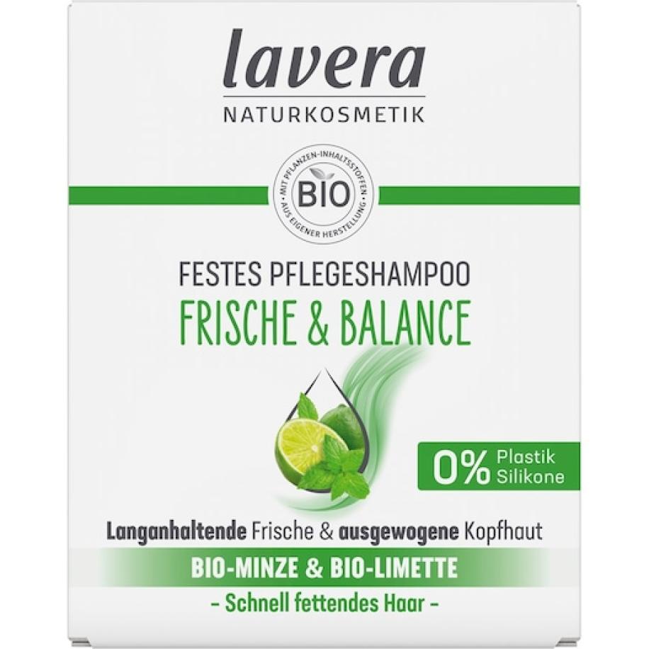 Lavera Shampoo bars Stevige verzorgende shampoo frisheid & balance Dames 50 g
