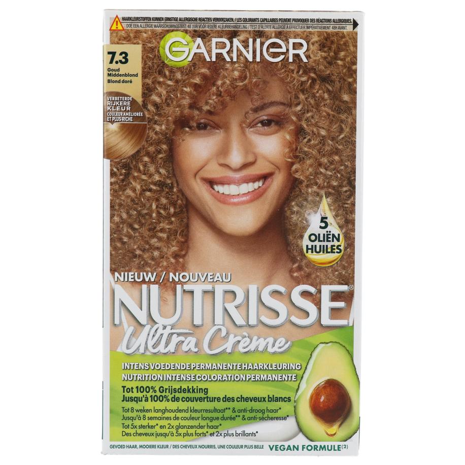 Garnier Nutrisse Crème Permanente Haarverf 7.3 Goudblond