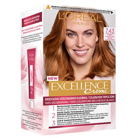 L'Oréal Paris Excellence 7.43 Koper Goudblond