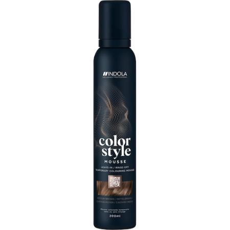 INDOLA Color Style Mousse Medium Bruin Haarverf Dames 200 ml