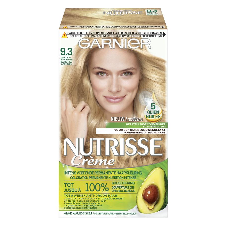 Garnier Nutrisse Crème Permanente Haarverf 9.3 Zeer Licht Goudblond