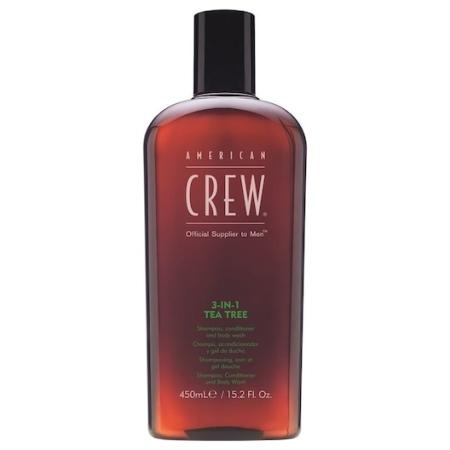 American Crew Haarverzorging & lichaamsverzorging 3-in-1 Tea Tree Refreshing Shampoo, Conditioner and Body Wash Shampoo Heren 450 ml