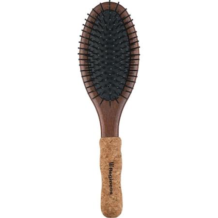 Regincós Handgreep van kurk Ovale nylon borstel 10 rijen Houten borstels Unisex