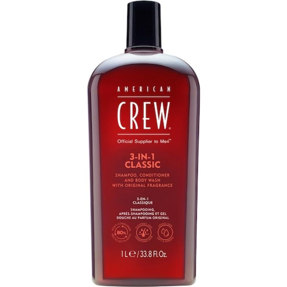 American Crew Haarverzorging & lichaamsverzorging 3-in-1 Shampoo, Conditioner and Body Wash Shampoo Heren 1000 ml