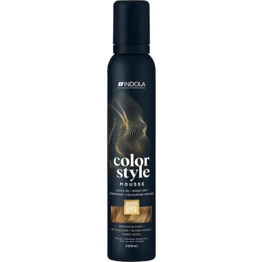 INDOLA Color Style Mousse Medium Blond Kleurspoeling Dames 200 ml