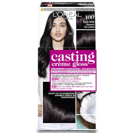 L'Oréal Paris Casting Crème Gloss 100 Black Caviar- Diep Zwart