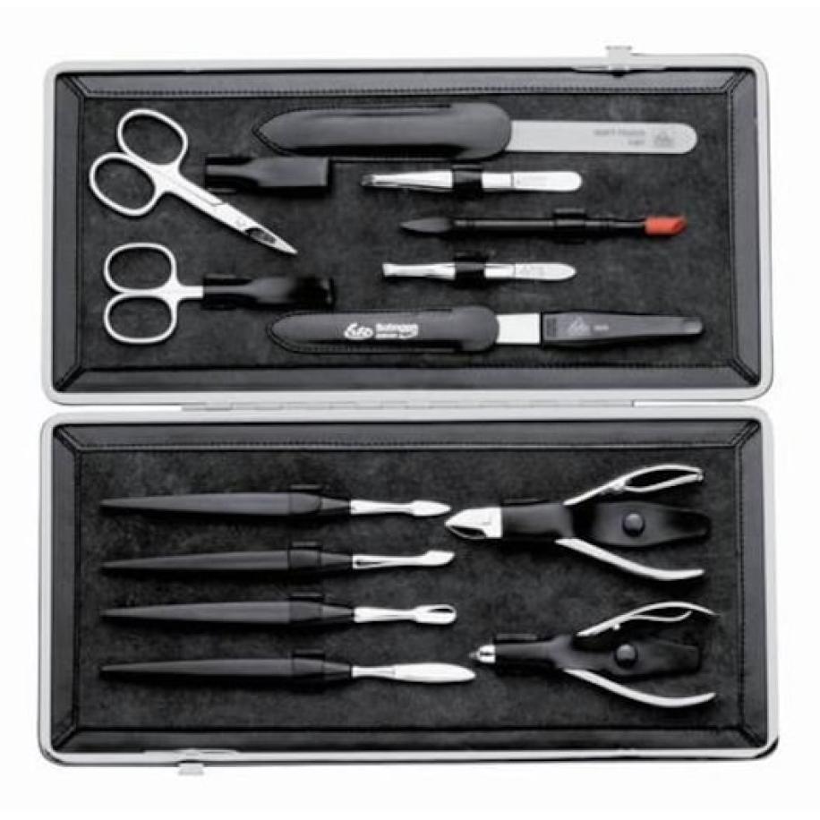 ERBE Manicure-etuis Imperial etui Luxus, 13-delig, zwart Manicuresets Unisex