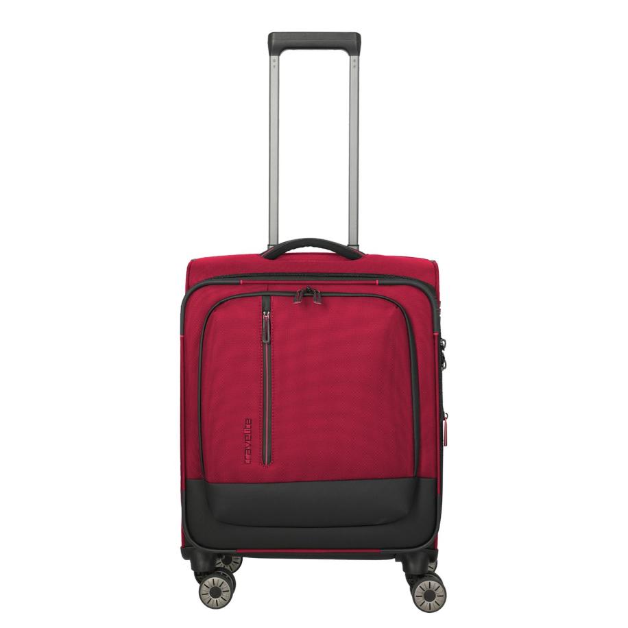 Travelite Crosslite 4 Wheel Cabin Trolley Expandable red Rood