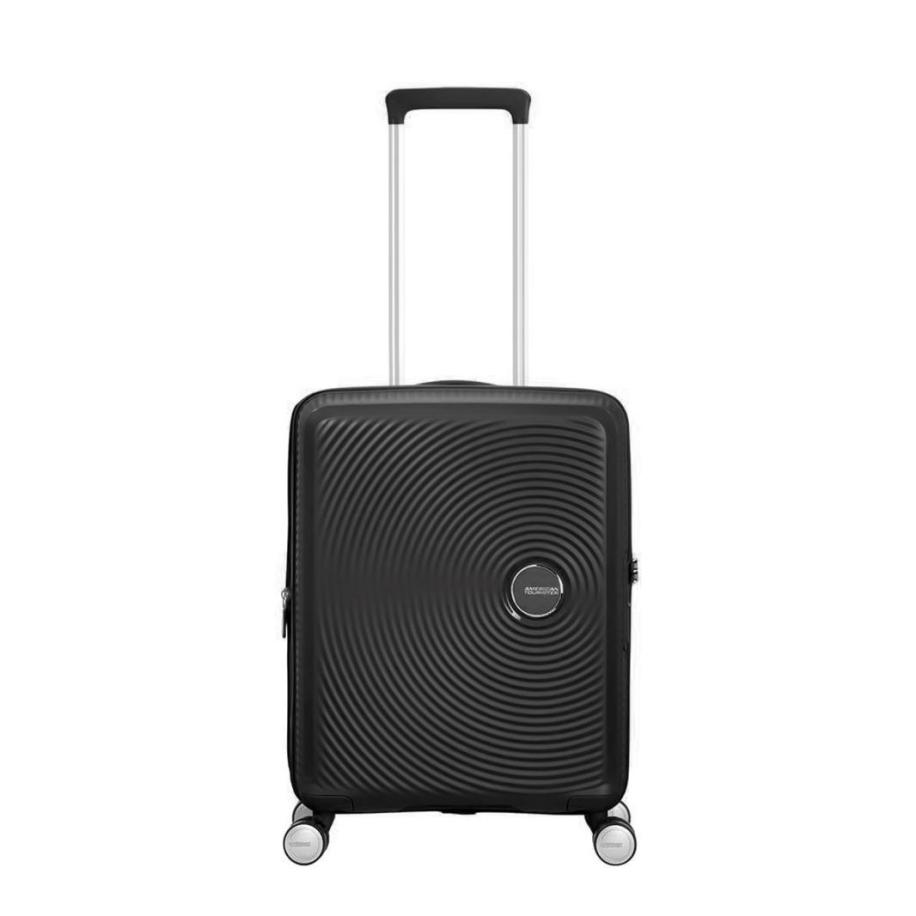 American Tourister Soundbox Spinner 55 Expandable bass black Zwart