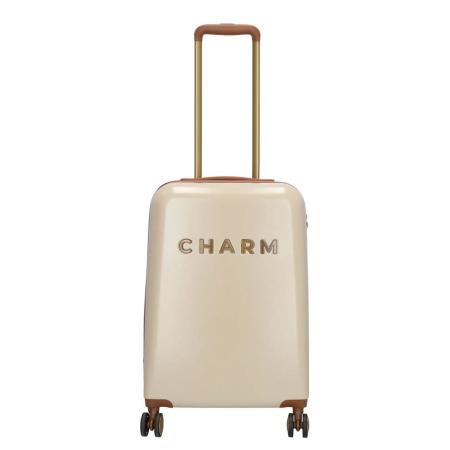 Charm London Travel Trolley S beige Harde Koffer