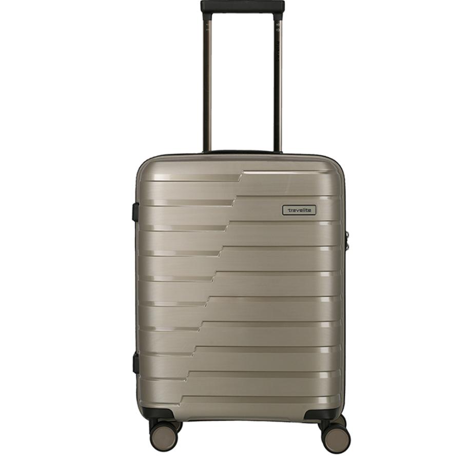 Travelite Air Base 4 Wiel Trolley S Champagne Metallic Bruin