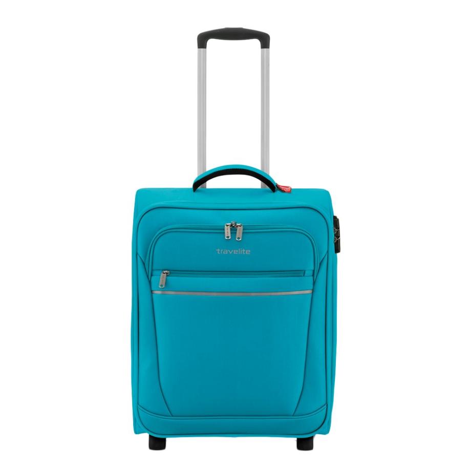 Travelite Cabin 2 Wiel Boardtrolley turquoise Zachte koffer Blauw