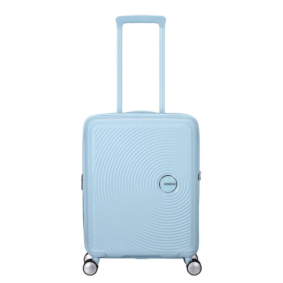 American Tourister Soundbox Spinner 55/20 TSA Expandable pastel blue Blauw
