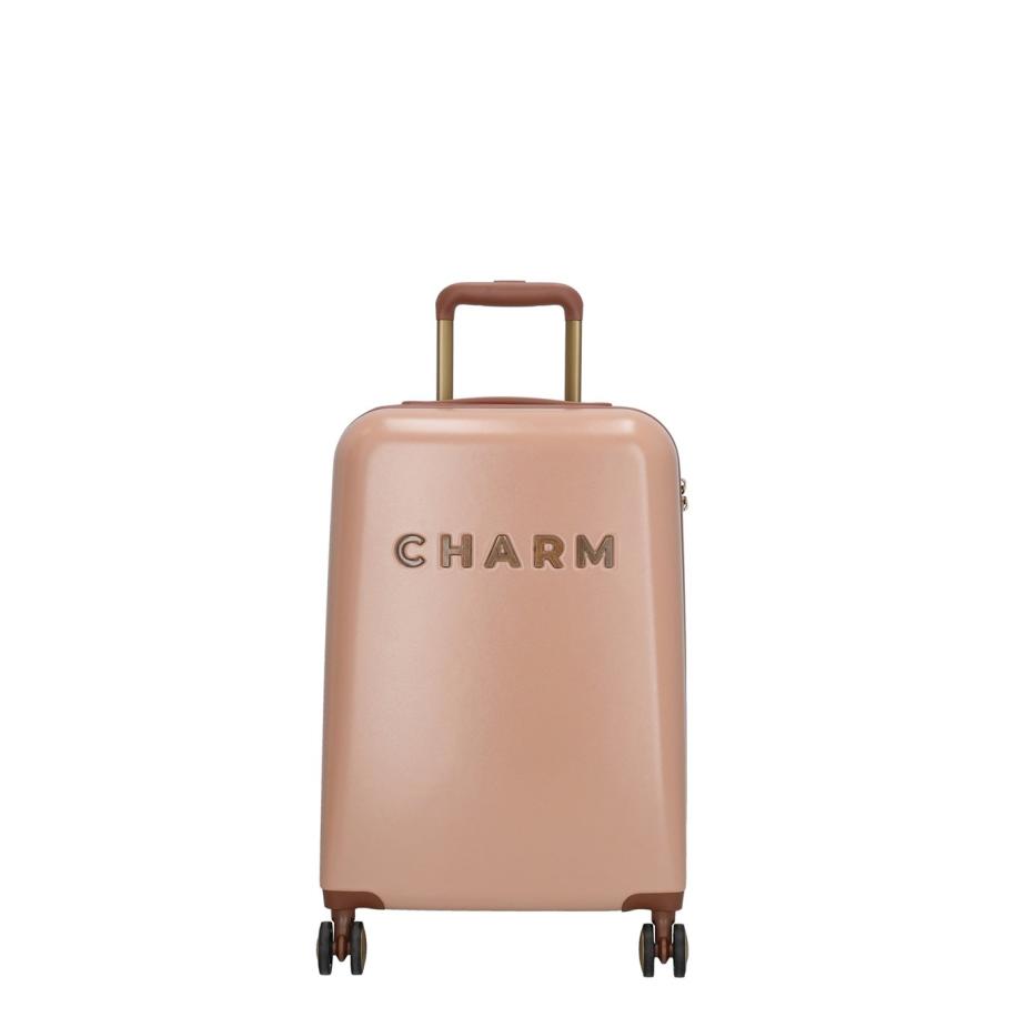 Charm London Travel Trolley S roze Harde Koffer Roze