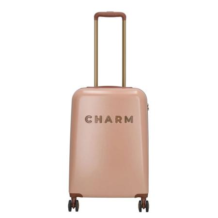 Charm London Travel Trolley S roze Harde Koffer