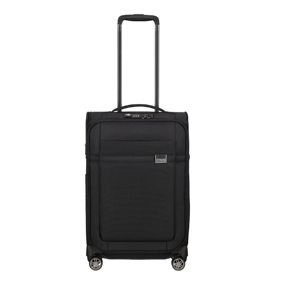 Samsonite Airea Spinner 55 Exp Lenght 35 cm black Zwart