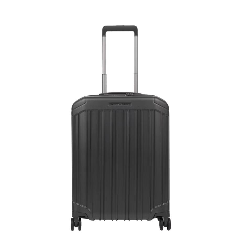 Piquadro PQ-Light Cabin Trolley 55 matt black Zwart