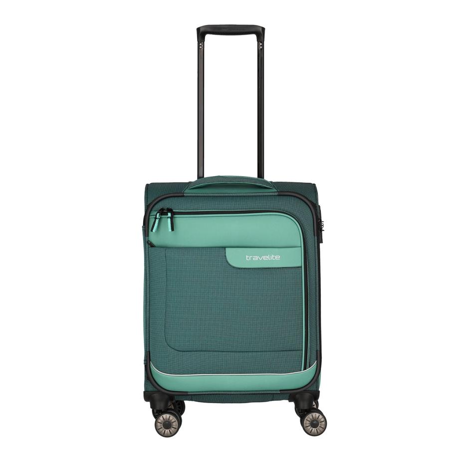 Travelite Viia 4 Wheel Trolley S green Zachte koffer Groen